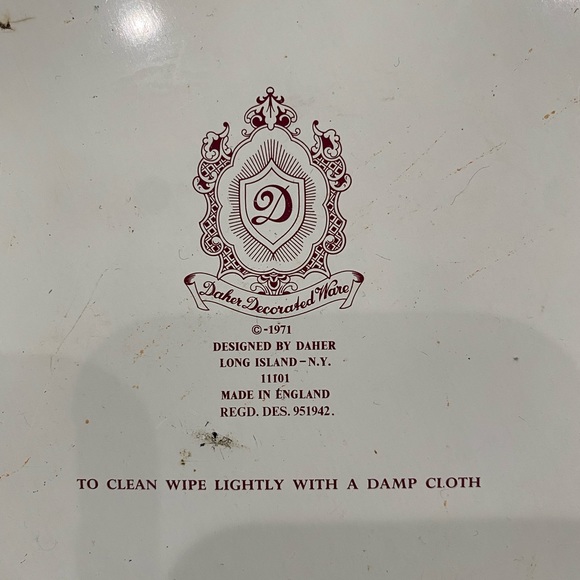 Vintage 1971 Daher Decorated Ware - Picture 2 of 7